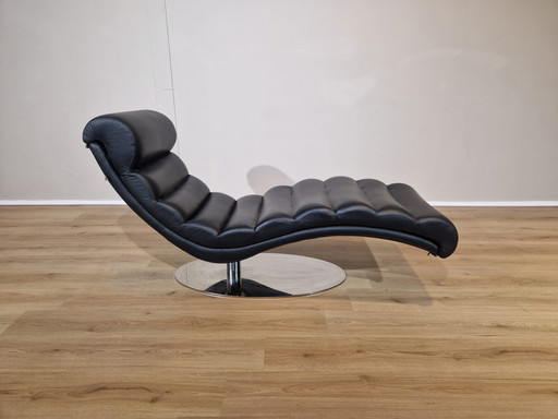 Montel Lounge Chair- Chaise- Sessel - Schwarz - Leder - Design