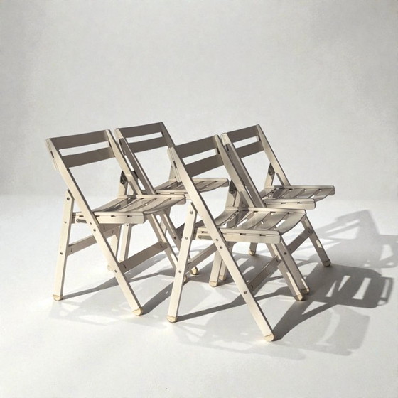 Image 1 of Sedie pieghevoli di design italiano dei Fratelli Reguitti (set di 4)