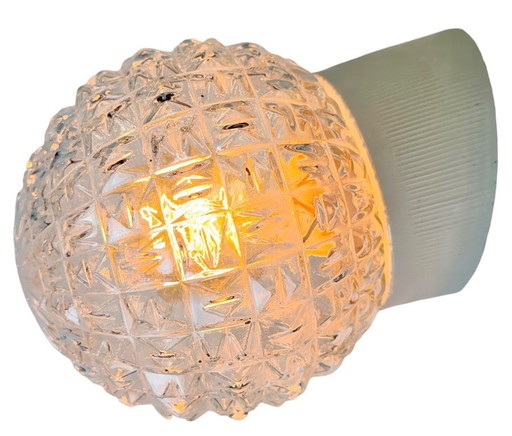 Vintage witte porseleinen wandlamp, jaren 70