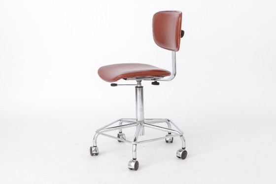 Sedia girevole vintage di Bremshey & Co. | Sedia da ufficio cromata | Germania, anni '80 – Sedie girevoli (photo 6 of 11)