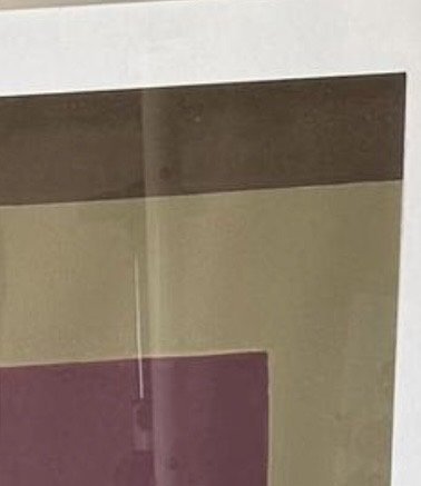 Image 1 of Large abstract painting framed