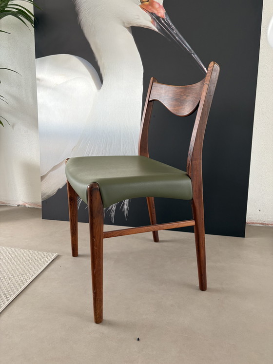 4 Stuks Eetkamerstoelen Van Arne Wahl Iverson. Professioneel Gestoffeerd 1960’s – Arne Wahl Iversen, Wood (photo 3 of 9)