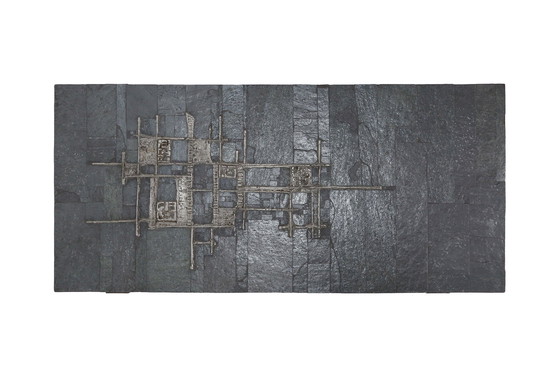 Image 1 of Table basse brutaliste signée faite à la main par Pia Manu, années 1960