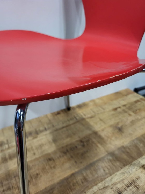 Image 1 of 1x sedia a farfalla Fritz Hansen, rossa, 1996