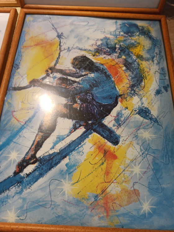 6 sports motifs by Petra Scholl – Paintings & Drawings, Glass, Paper (photo 5 of 7)