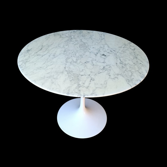 Image 1 of Knoll International Eero Saarinen Tulip Tisch Schreibtisch 90Cm Marmor Arabescato