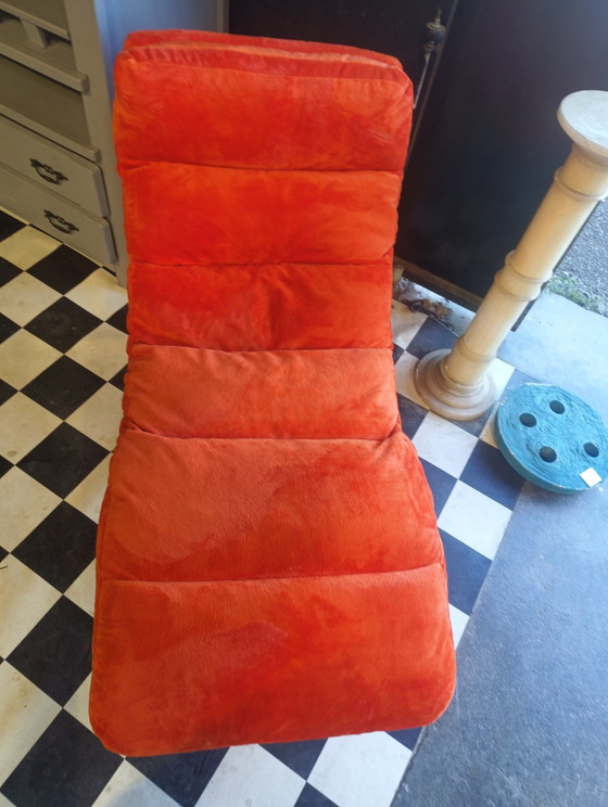 Space Age vintage 1970 Chaise longue – Textile, Velvet (photo 9 of 18)