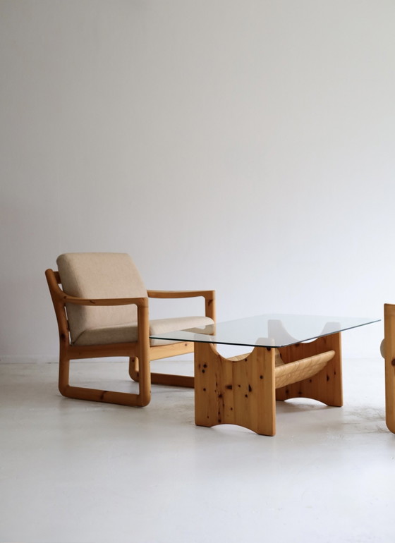 Set di 2 Poltrone vintage, Silkeborg Møbelfabrik anni '60, Legno, Tessile, Crema (foto 11 di 12)