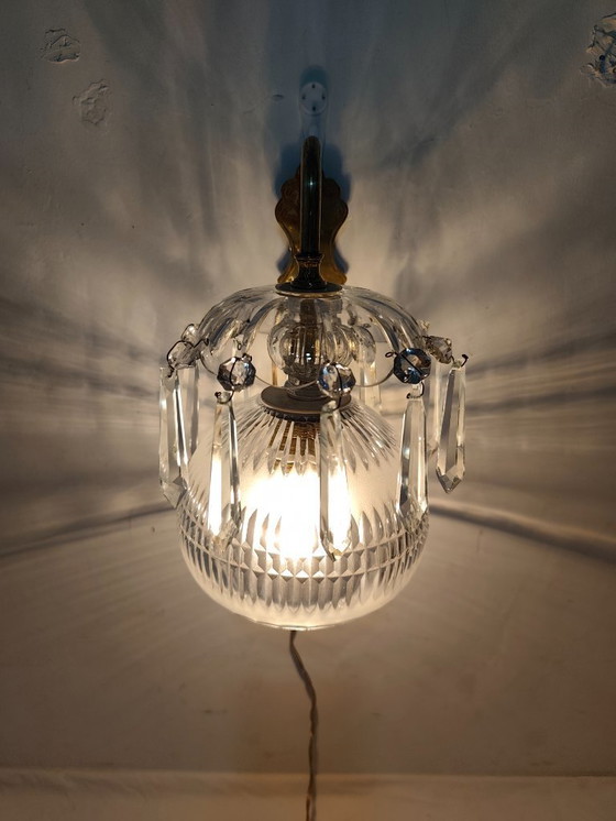 Image 1 of Glass wall sconce. Spain, 1950s.