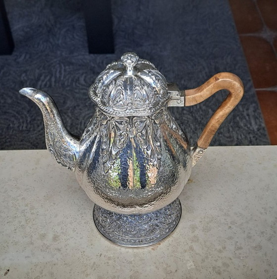 Image 1 of Cafetera/moca antigua Djokja de plata (sello 900).🫖