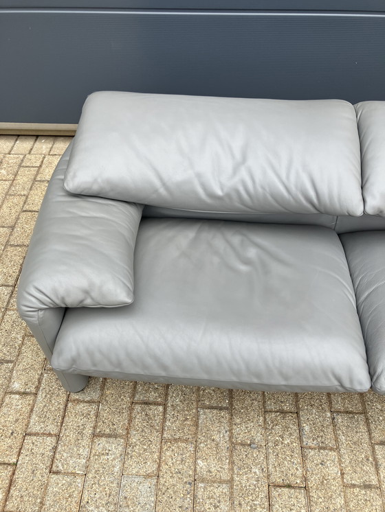 Image 1 of Cassina Maralunga 2,5-Sitzer in original grauem Pelle-Leder, SINGLE!