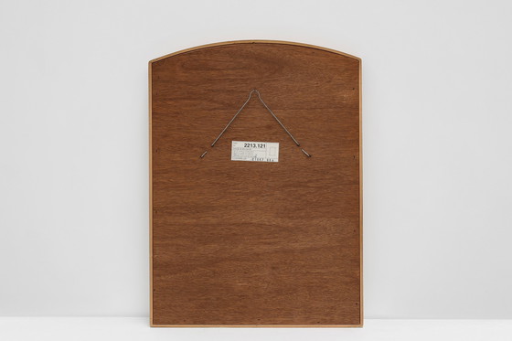 Image 1 of Mirror by Deknudt with marbled fume glass side panels in gilded wooden frame