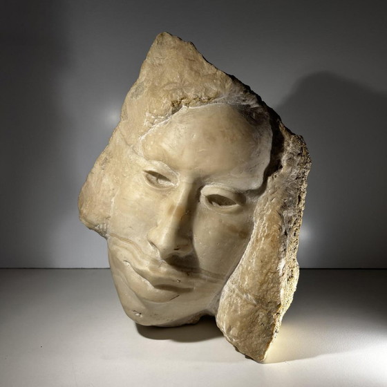 Georg Glaser, Woman's Face Sculpture, 1980s, Marble – Art Deco (photo 14 of 14)