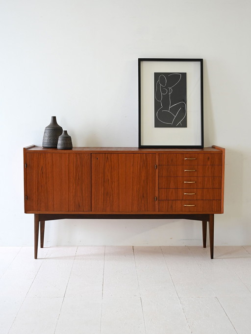 1950s Vintage Scandinavian Teak Sideboard