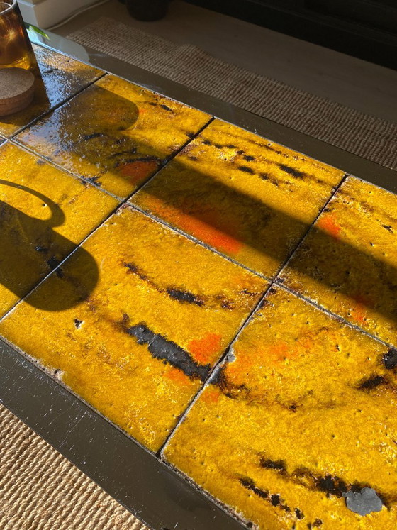 Retro Coffee table: Chrome with stone/tiles (photo 9 of 16)