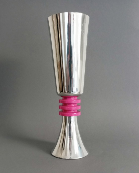 Image 1 of Coppia di vasi di design brutalista/futuristico della Hungarian Industrial Arts Company, anni '70 (Tamás Borsfay?).