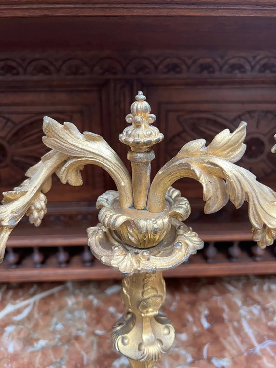Lustre de style rococo. – Bougeoirs et chandeliers, Bronze (photo 4 of 8)