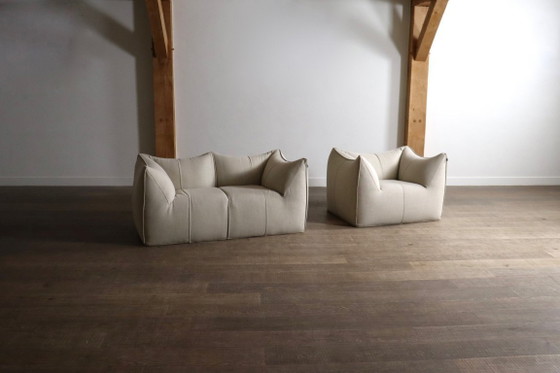 Image 1 of De Le Bambole bank en fauteuil van Mario Bellini voor B&B Italia, jaren 70.