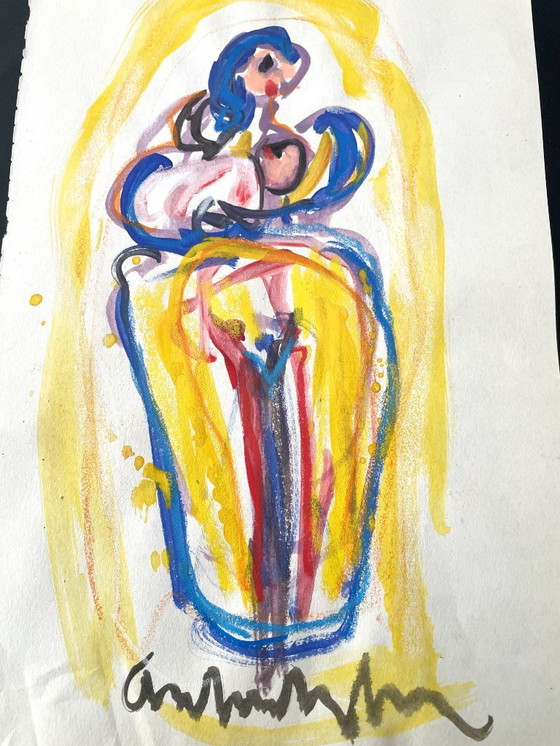 Image 1 of Anton Heyboer (1924-2005) - Moeder met kind