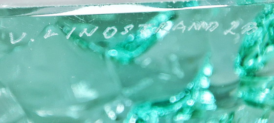 Image 1 of Kristallen sculptuur van Vicke Lindstrand voor Kosta. Zweden, jaren 1960.