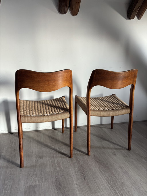 2x Niels Otto Møller | Model 71 | Teakwood