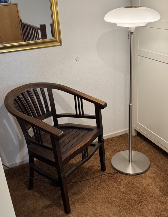 Image 1 of IKEA TALLBYN Design-Stehleuchte (2) | gebürstetes Chrom | Kabeldimmer (zusätzlich) | ca. 2000–2010