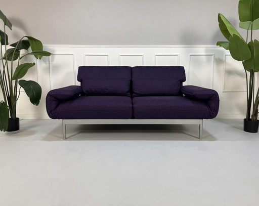 Rolf Benz Plura fabric eggplant sofa exhibition piece