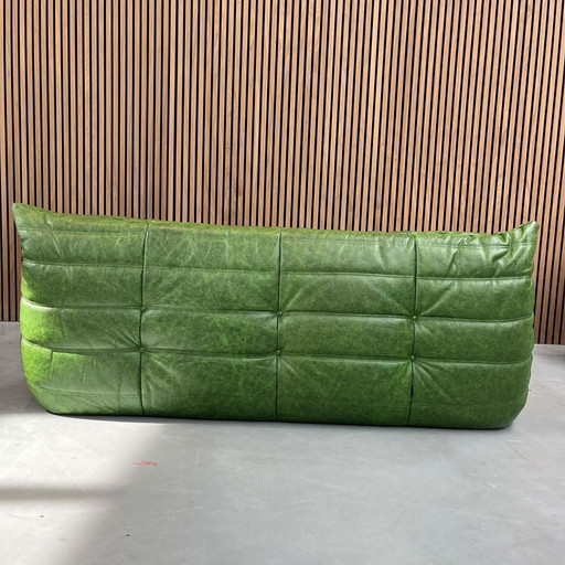 Ligne Roset Togo - 3 seater green leather