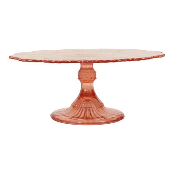 Image 1 of Plato para pastel Rosaline rosa estilo Art Déco