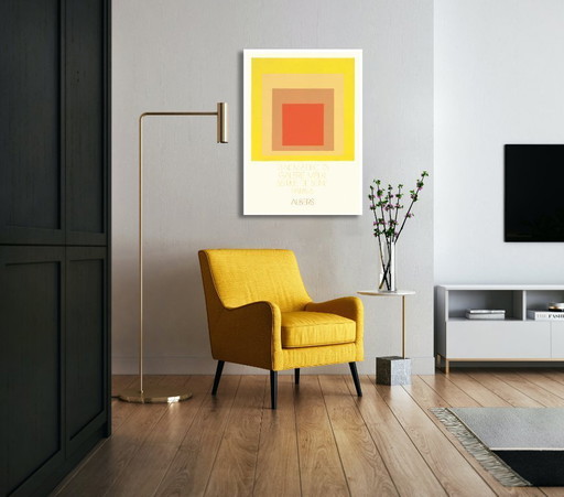 Josef Albers - Hommage aan het plein: Midzomer 1964 - Poster 70 x 100 cm