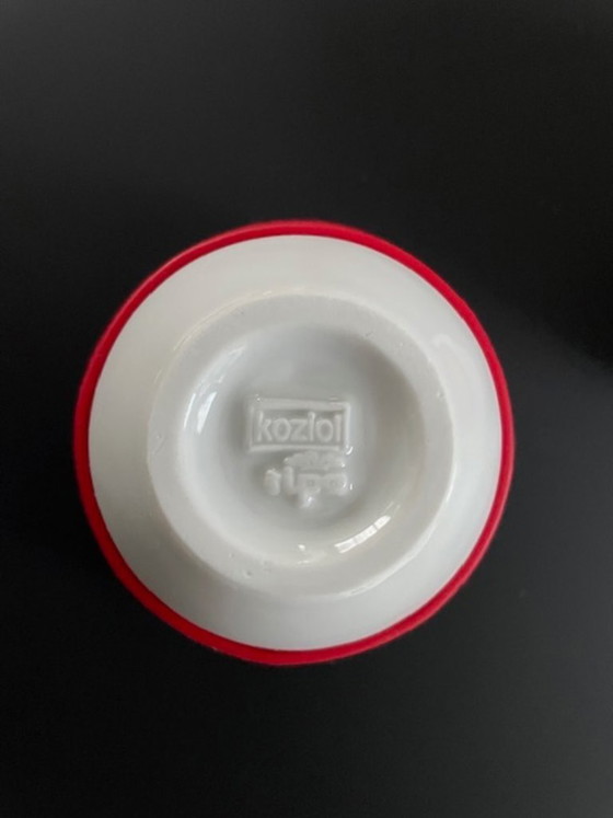 Image 1 of Juego de 4 tazas Koziol Aroma Matteo Thun, rojo y blanco