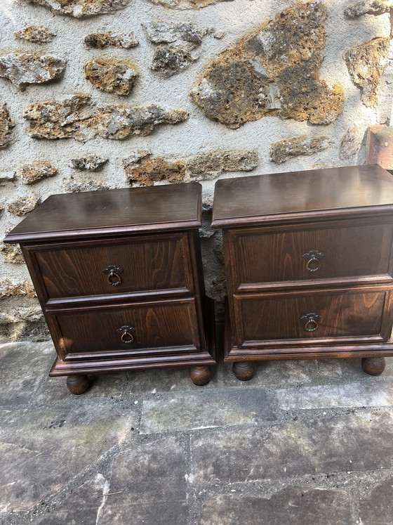 Image 1 of Een paar vintage nachtkastjes