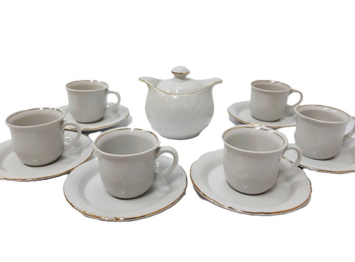 Vintage White Porcelain Espresso Set
