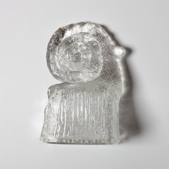 Image 1 of Beeldje van geperst glas / Vintage Steenbok-beeldje van Pavel Panek / Glass Union / Rudolfova Hut / Tsjechië / 1970