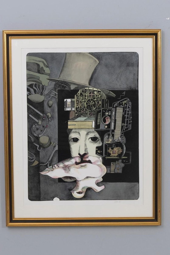 Image 1 of Litografia firmata, Josef Liesler, 1995, Cecoslovacchia