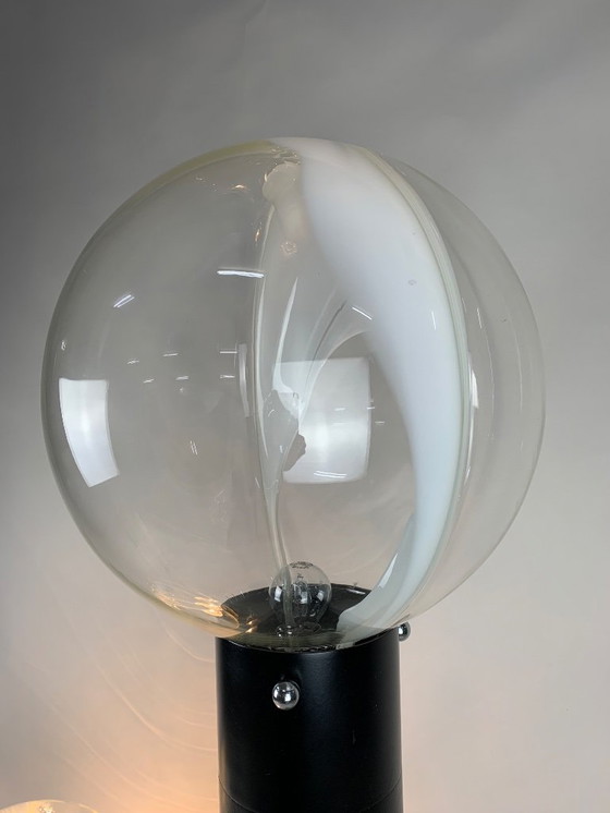 Image 1 of LAMPADA DA TERRA A MEMBRANA VINTAGE ITALIANA DI ZUCCHERI per Venini