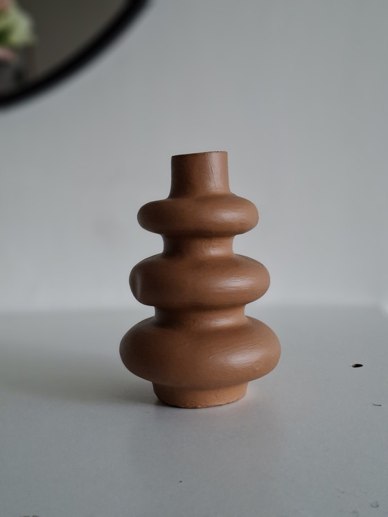 Image 1 of Set moderne decoratieve gipsen vazen ​​– minimalistische en elegante interieurdecoratie