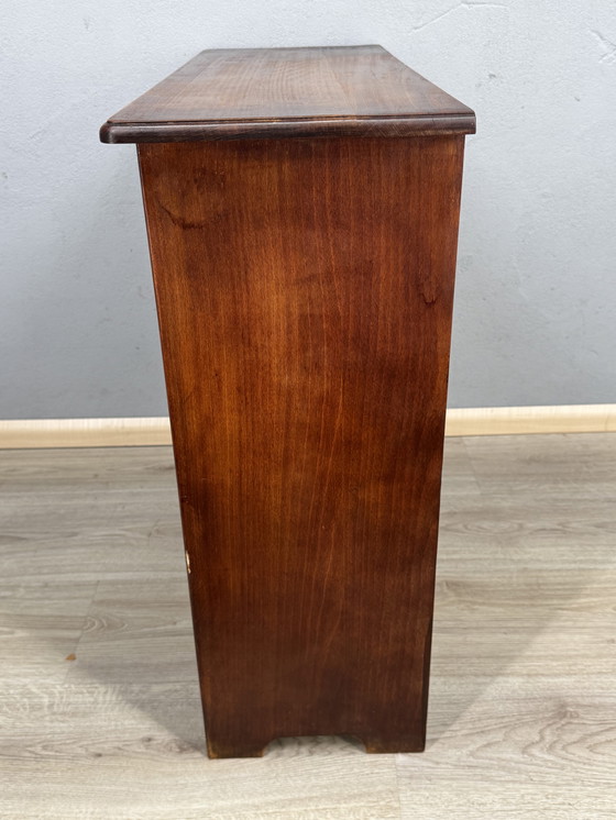 Image 1 of Antique kitchen cabinet with porcelain drawer plates | ca. 1900-1930