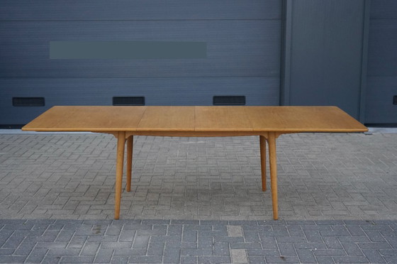 Image 1 of Table de salle à manger extensible en chêne Hans J. Wegner Modèle AT 310 par Andreas Tuck,1960s