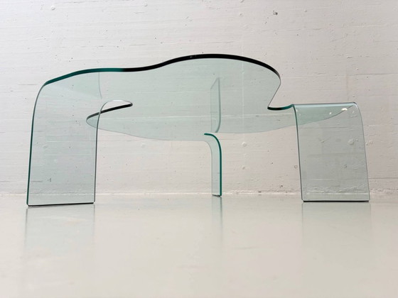 Image 1 of Raro tavolino in vetro di FIAM, Italia, anni '80