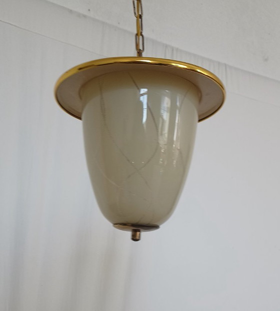 Zwei Pendelleuchten aus den 1950er Jahren – Glass, Metal (photo 6 of 11)