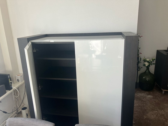 Image 1 of Bar Furniture Solid Wood with High Gloss Ivory White