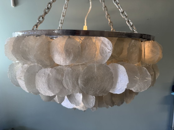 Unieke hanglamp met schelpen, sfeervolle verlichting – Kroonluchters, Metal, Other (photo 11 of 13)