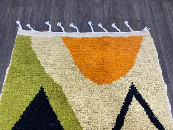 Image 1 of Mehrfarbige Berber-Tapis aus Leinen, 250 cm x 150 cm