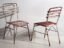Antique red and white terrace chairs (c.1920). Set of 4 pieces – Garden chairs, Wood, Iron (photo 23 of 40)