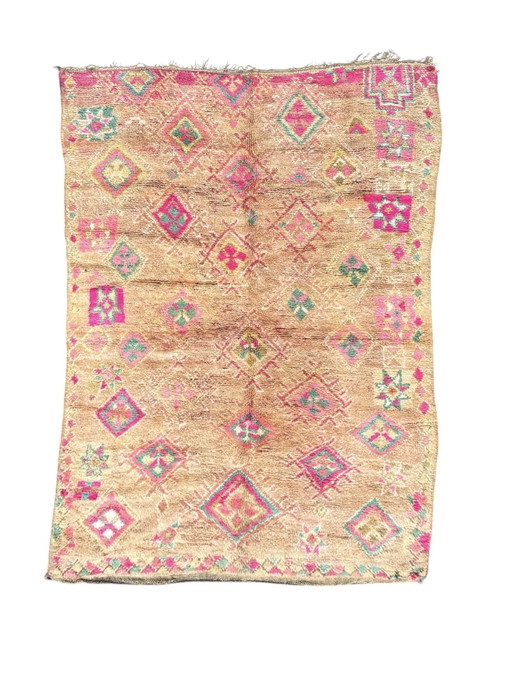 Boho Chic Vintage Moroccan Boujad Rug 185x260 cm