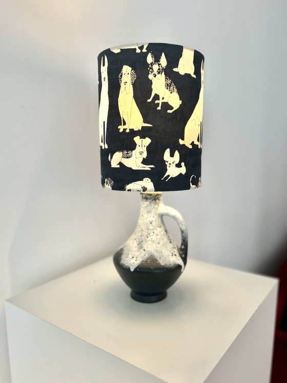 Image 1 of Lampe design rare en faïence d'Allemagne de l'Ouest, fabriquée par Bay Keramik - sans fil, adaptée à une utilisation extérieure