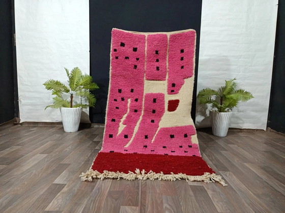 Tappeto marocchino tessuto a mano, lana naturale, 250cm x 150cm, decorazione elegante. – Tappeti, Wool (photo 3 of 12)