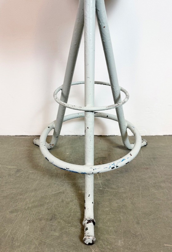 Image 1 of Grey Industrial Workshop Stool, 1960s