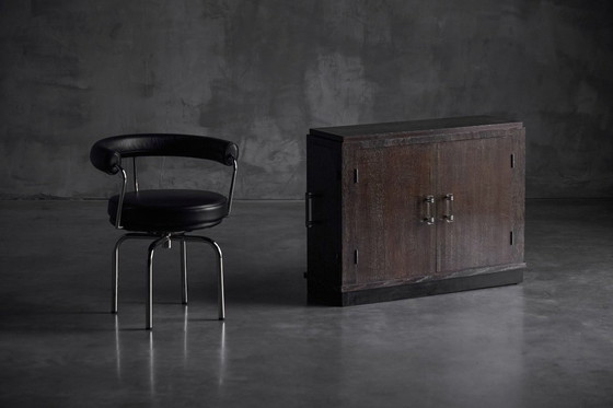 Image 1 of Modernist Art Deco Oak Cabinet, France, 1940s